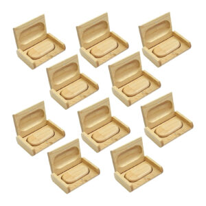 Maple Wood USB Memory Sticks 10 Pack with Wooden Cases