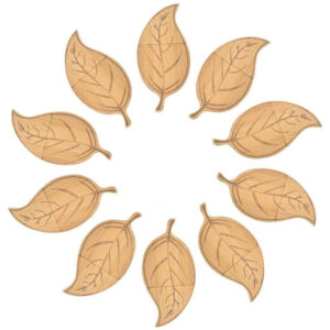 10 Pack Leave-Shaped USB Sticks Foliage Pendrive Made of Bamboo