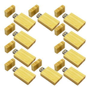 Rectangle Bamboo USB Memory Sticks for Business (Pack of 10)