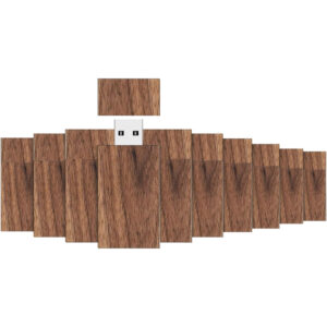 Wooden Rectangle USB Flash Drives 10 Pack for Business (Walnut)
