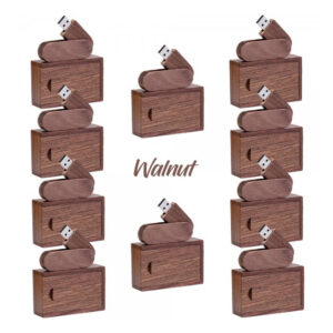 WOODEN USB STICKS ROTATION PENDRIVES WITH BOXES